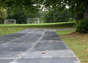 Aldro School Ground-Guards temporary car park / roadway surface | Ground Guards | Ground Protection Mats